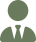 A dark green pixel graphics of a person